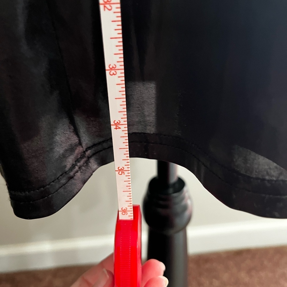 JODIFL Black Faux Leather Long Sleeve Dress Sz L - Picture 4 of 8
